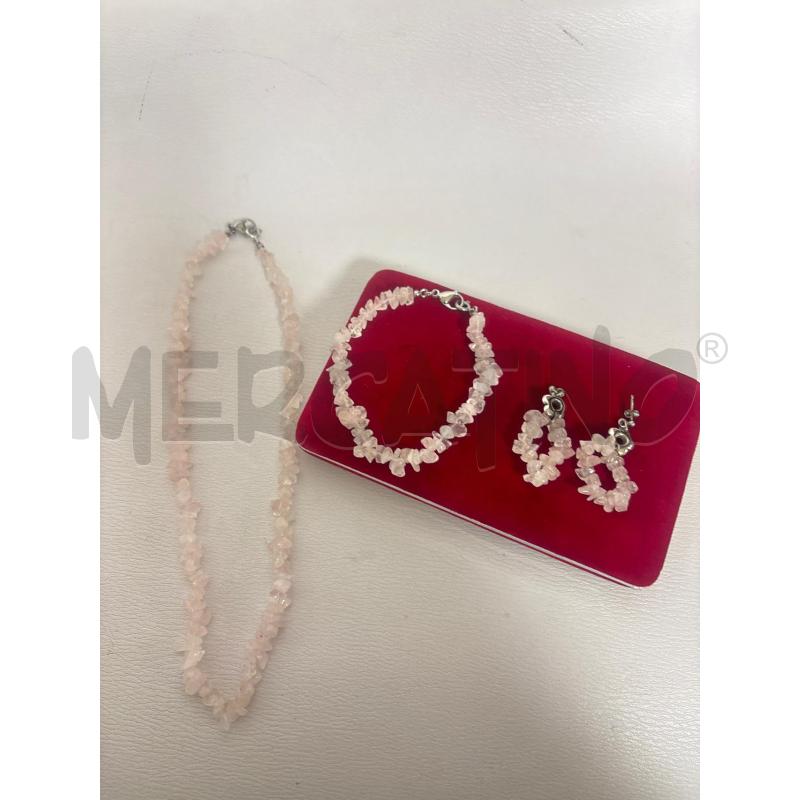 PARURE  ROSA QUARZO  | Mercatino dell'Usato Trapani corso mattarella 4