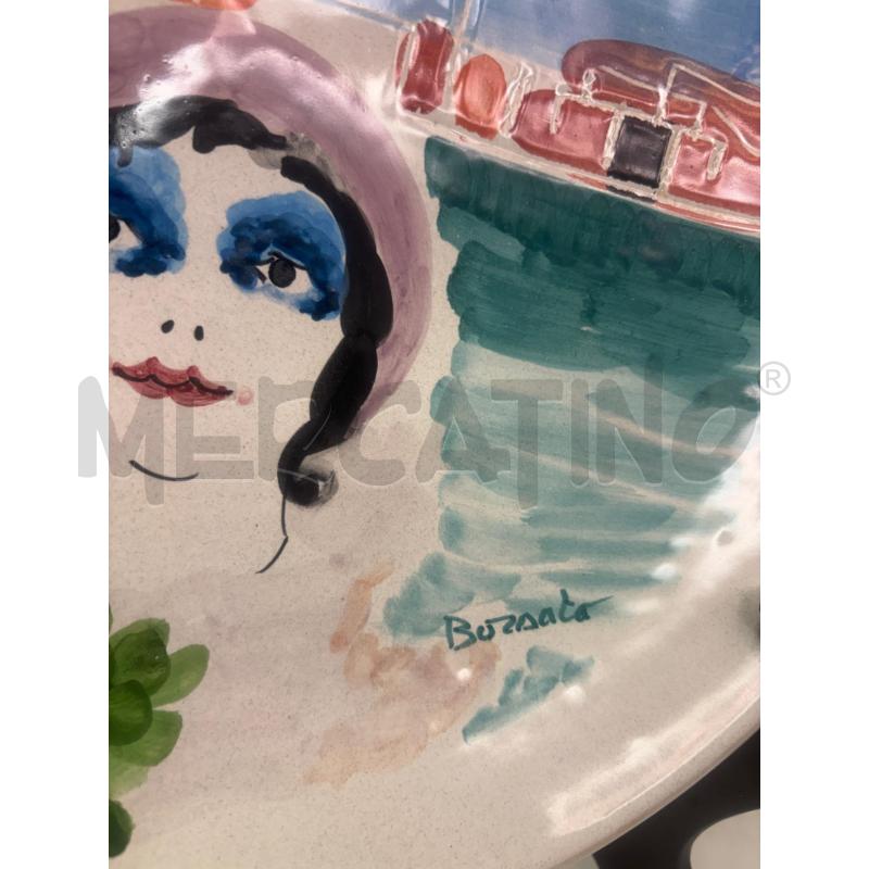 PIATTO DECORAZIONE DERUTA VISO DI DONNA | Mercatino dell'Usato Trapani corso mattarella 3