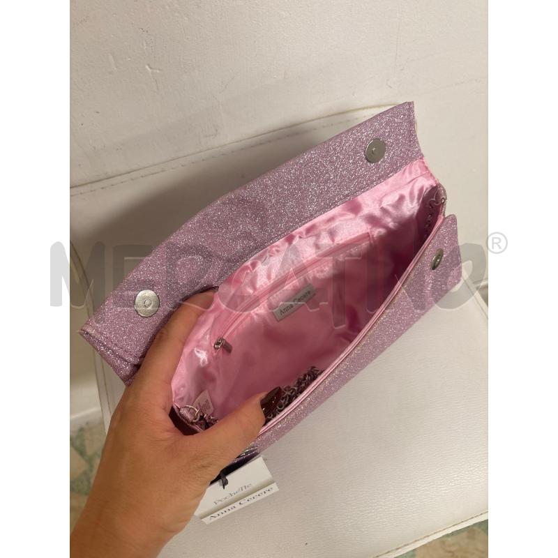 POCHETTE ANNA CECERE ROSA LAMINATO  | Mercatino dell'Usato Trapani corso mattarella 4