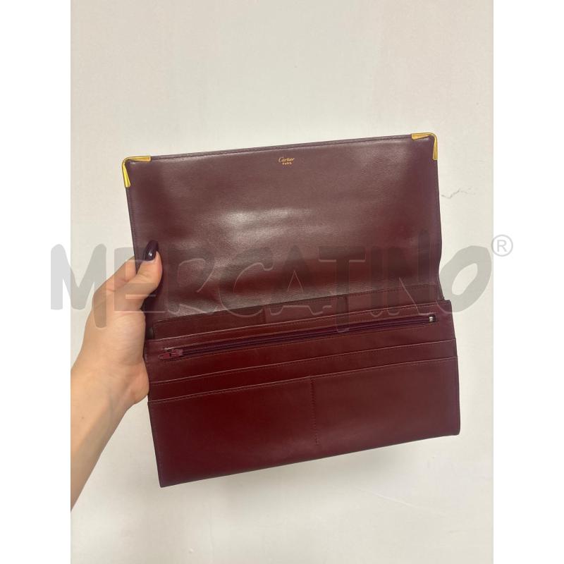 POCHETTE  PORTA DOCUMENTI CARTIER  IN PELLE  | Mercatino dell'Usato Trapani corso mattarella 4