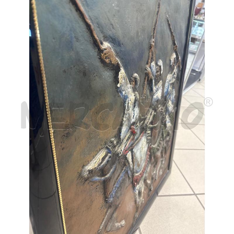QUADRO BASSO RILIEVO CON TRE FIGURE A CAVALLO | Mercatino dell'Usato Trapani corso mattarella 4