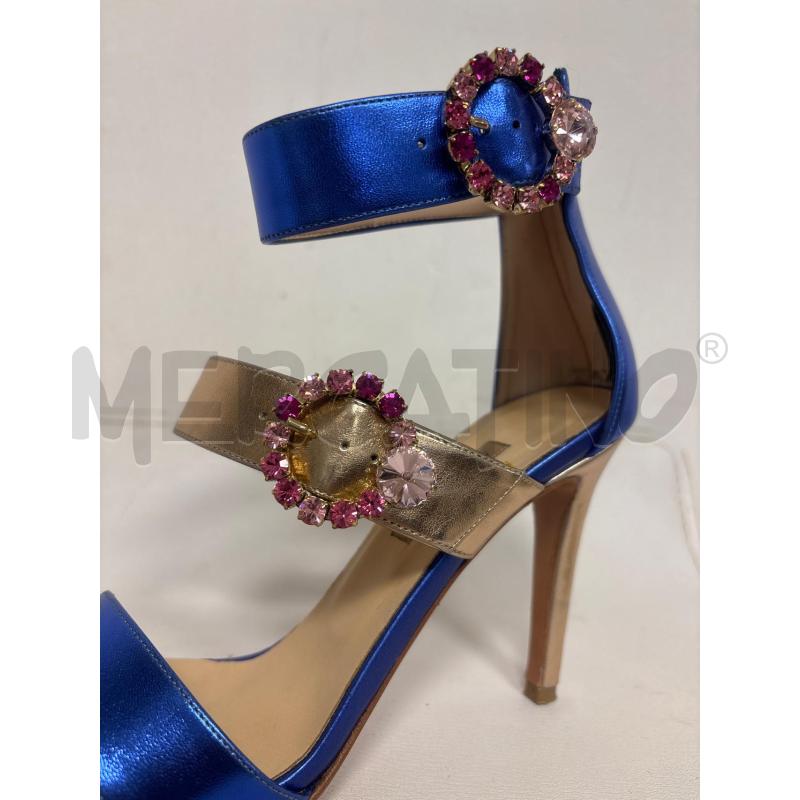 SANDALI DONNA  GIOIELLO ALBANO BLU E ROSA GOLD | Mercatino dell'Usato Trapani corso mattarella 3