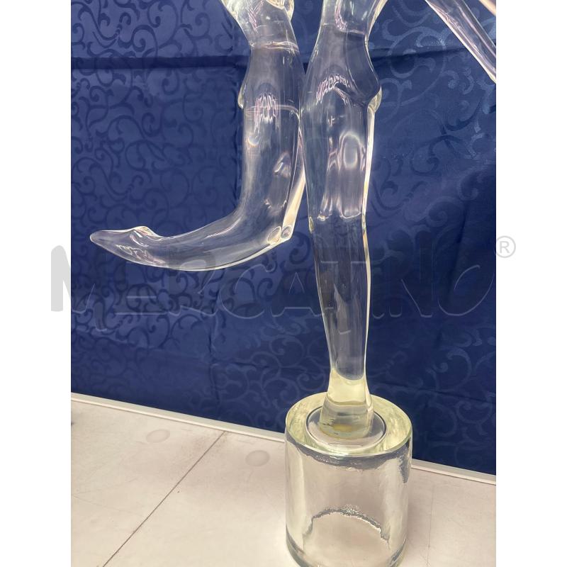 SCULTURA VETRO MURANO RENATO ANATRA' RAFFIGURANTE COPPIA STILIZZATA  | Mercatino dell'Usato Trapani corso mattarella 3