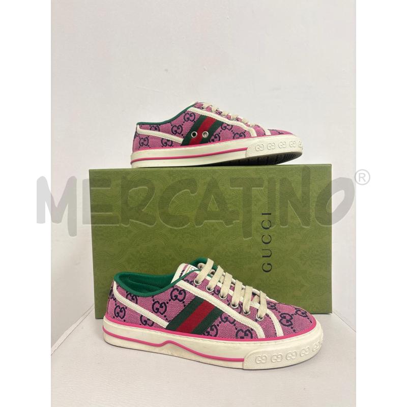 SNEAKERS DONNA  GUCCI ROSA  SNEAKER TENNIS LOGO GG  | Mercatino dell'Usato Trapani corso mattarella 1