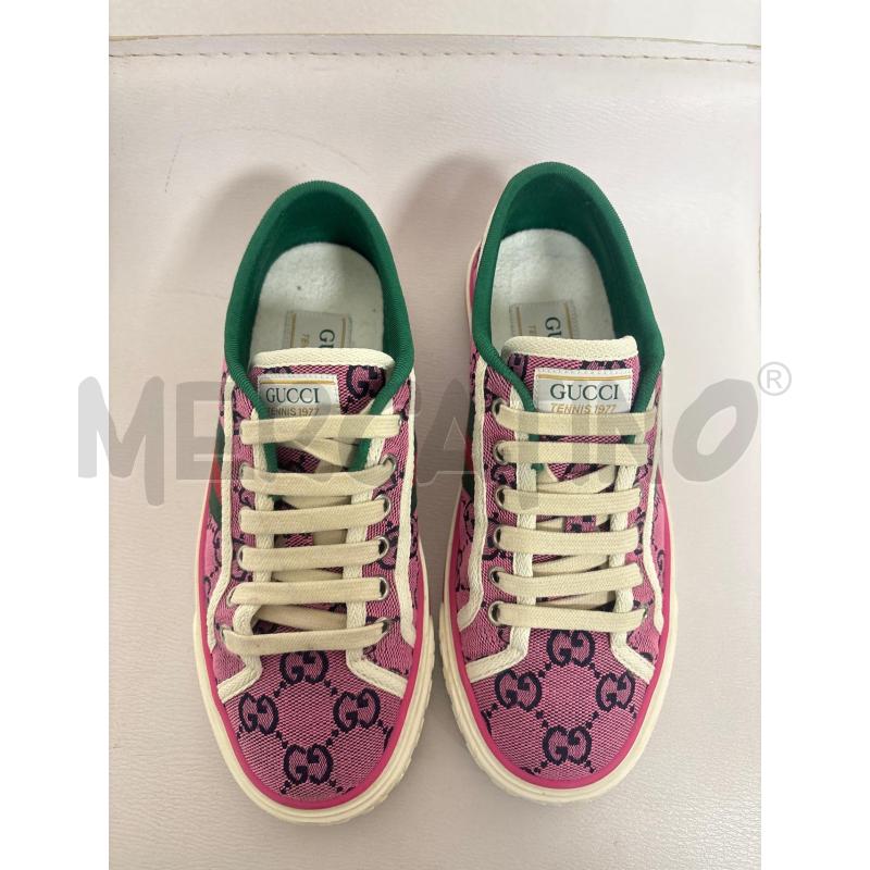SNEAKERS DONNA  GUCCI ROSA  SNEAKER TENNIS LOGO GG  | Mercatino dell'Usato Trapani corso mattarella 3
