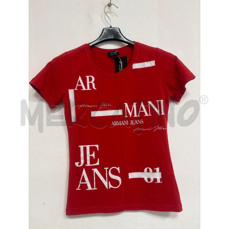 T SHIRT DONNA  ARMANI ROSSO   | Mercatino dell'Usato Trapani corso mattarella 1