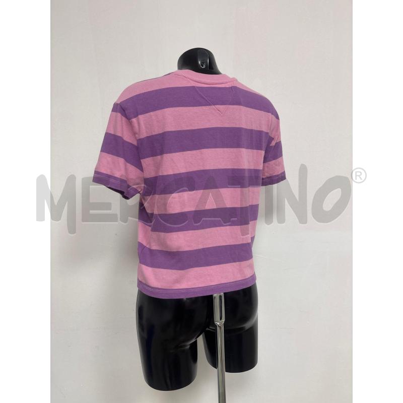 T SHIRT DONNA  RIGATA VIOLA ROSA TOMMY  | Mercatino dell'Usato Trapani corso mattarella 3