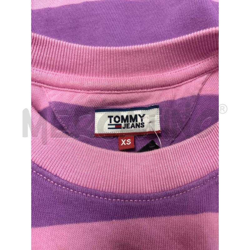T SHIRT DONNA  RIGATA VIOLA ROSA TOMMY  | Mercatino dell'Usato Trapani corso mattarella 4