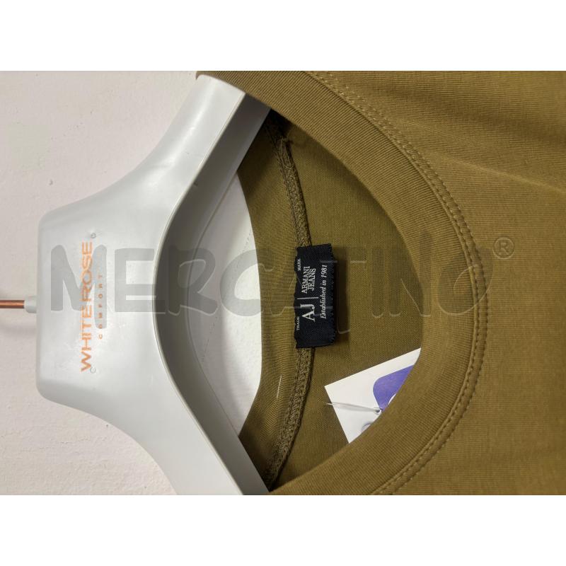 T SHIRT UOMO  ARMANI  VERDE OLIVA  | Mercatino dell'Usato Trapani corso mattarella 3