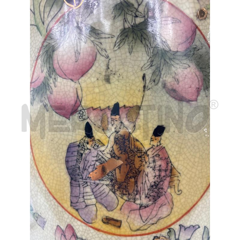 VASO IN CERAMICA SATSUMA FINITURE IN CRAQUELE MOTIVI FLOREALI | Mercatino dell'Usato Trapani corso mattarella 4