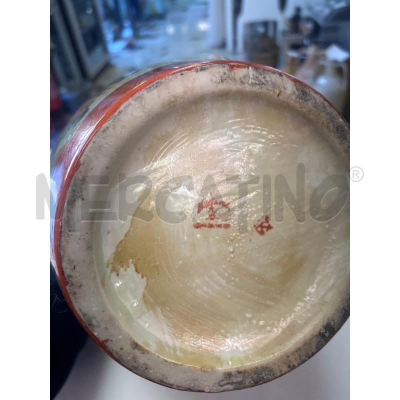 VASO IN CERAMICA SATSUMA FINITURE IN CRAQUELE MOTIVI FLOREALI | Mercatino dell'Usato Trapani corso mattarella 5