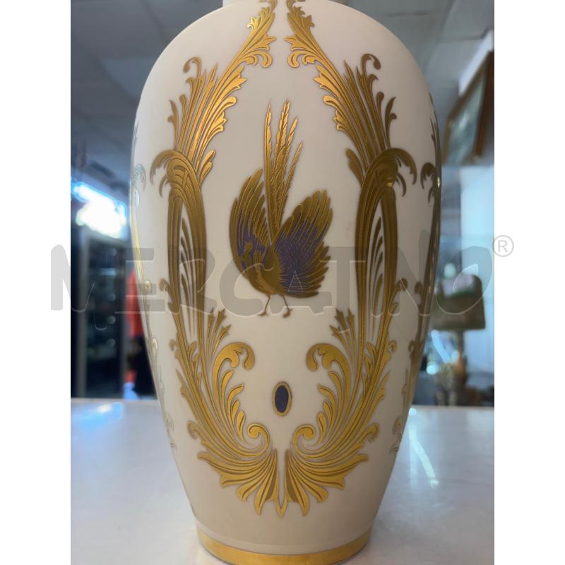 VASO IN PORCELLANA ANNI 80 LONDO RAFFIGURAZIONI IN ORO ZECCHINO  | Mercatino dell'Usato Trapani corso mattarella 3