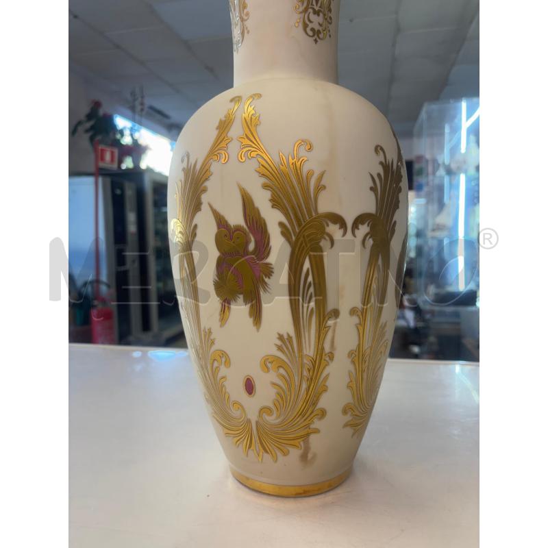 VASO IN PORCELLANA ANNI 80 LONDO RAFFIGURAZIONI IN ORO ZECCHINO  | Mercatino dell'Usato Trapani corso mattarella 4