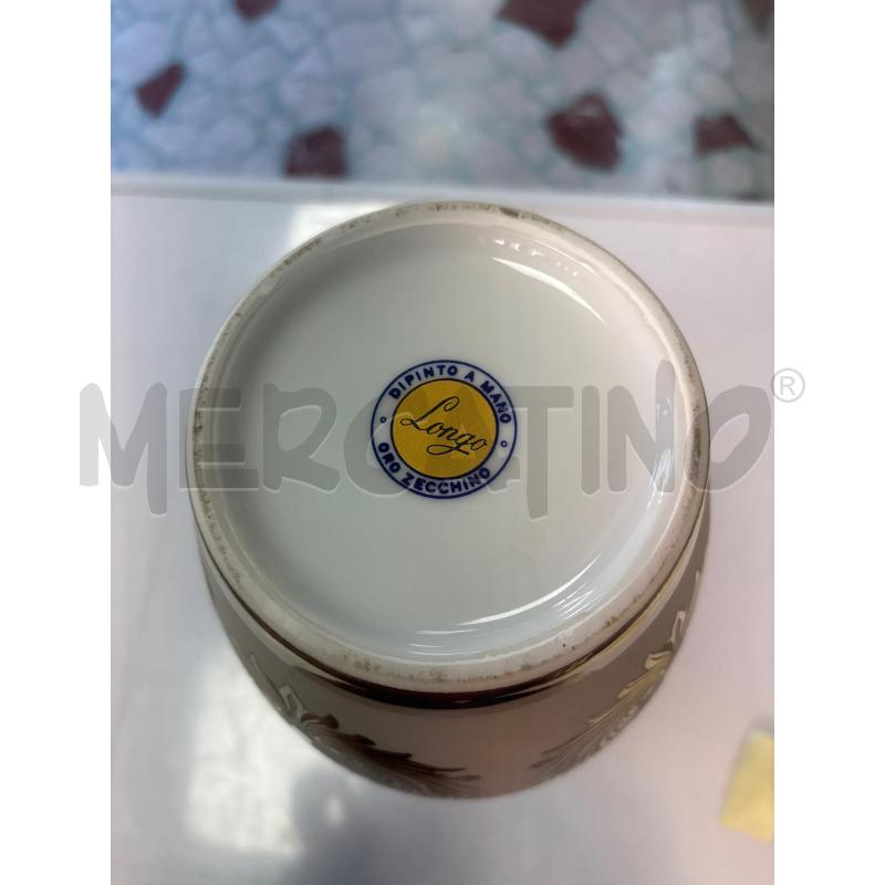 VASO IN PORCELLANA ANNI 80 LONDO RAFFIGURAZIONI IN ORO ZECCHINO  | Mercatino dell'Usato Trapani corso mattarella 5