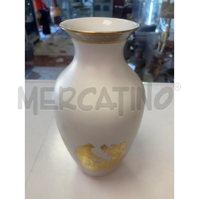 VASO IN PORCELLANA LONGO CON RAFFIGURAZIONI IN ORO ZECCHINO  | Mercatino dell'Usato Trapani corso mattarella 2