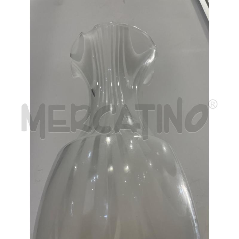 VASO IN VETRO MURANO BIANCO  | Mercatino dell'Usato Trapani corso mattarella 5