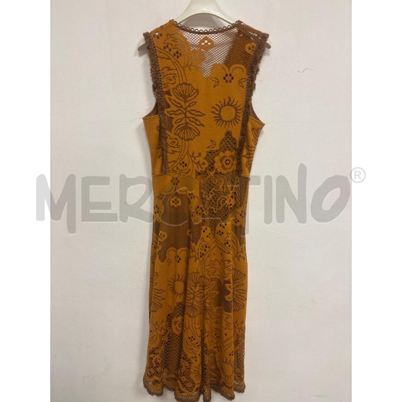 VESTITO DONNA BEATRICE MARRONE CON PIZZO | Mercatino dell'Usato Trapani corso mattarella 3