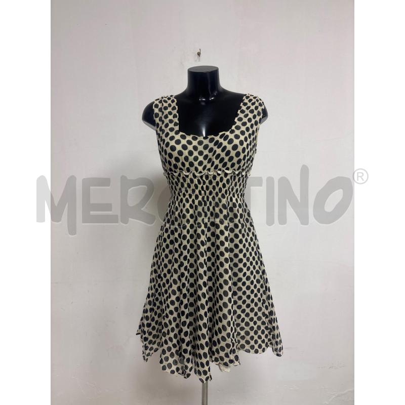 VESTITO DONNA MARELLA POIS NERI BEGIE | Mercatino dell'Usato Trapani corso mattarella 1