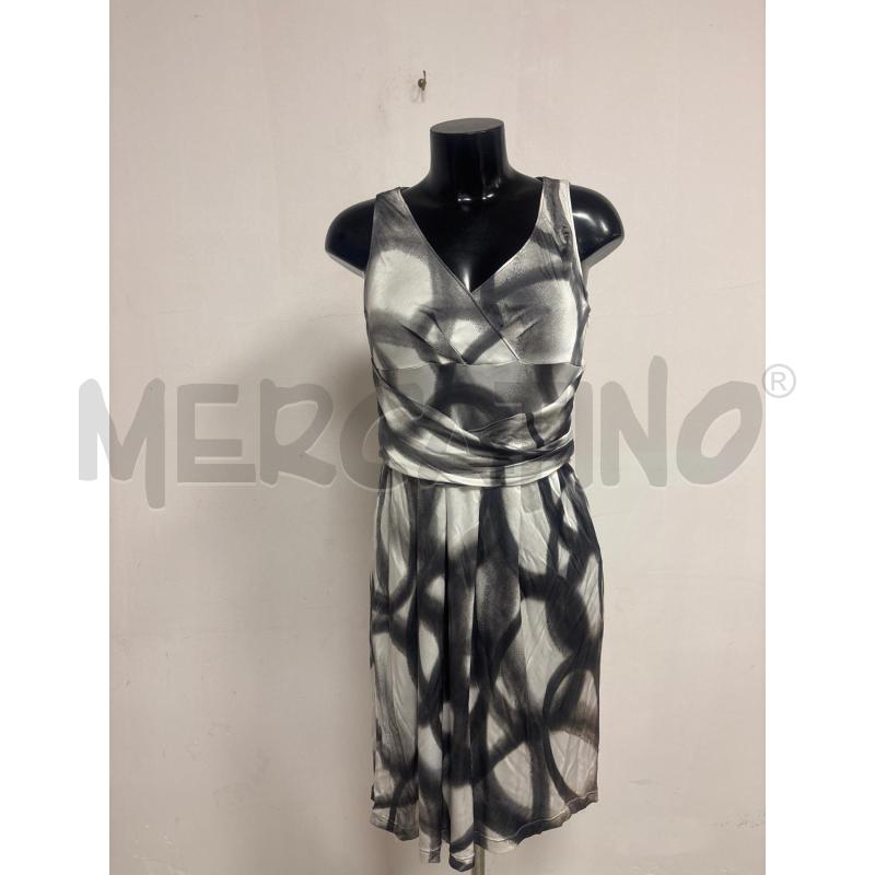 VESTITO DONNA MOSCHINO GRIGIO E BIANCO | Mercatino dell'Usato Trapani corso mattarella 1