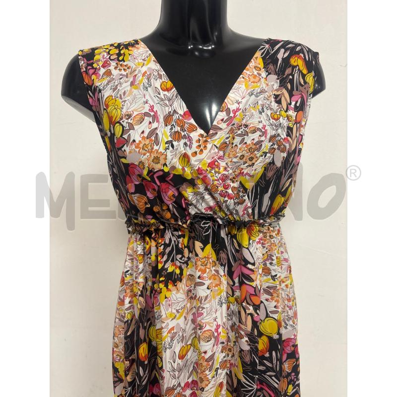 VESTITO DONNA REBECCA FANTASIA GIALLO NERO BIANCO | Mercatino dell'Usato Trapani corso mattarella 2