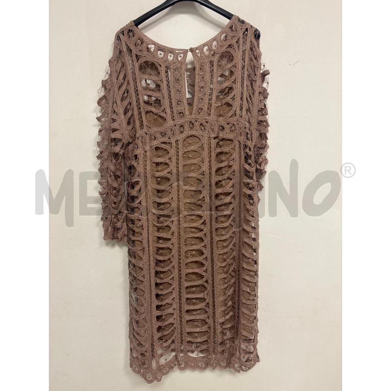 VESTITO DONNA TWINSET MARRONE IN PIZZO CON SOTTOVESTE | Mercatino dell'Usato Trapani corso mattarella 4