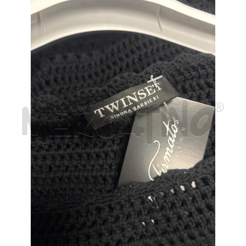 VESTITO DONNA TWINSET NERO TRAFORATO | Mercatino dell'Usato Trapani corso mattarella 4
