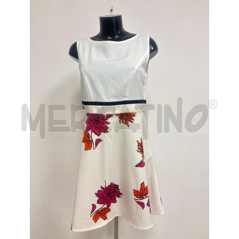 VESTITO DONNA  MARELLA  BIANCO FIORI  | Mercatino dell'Usato Trapani corso mattarella 1