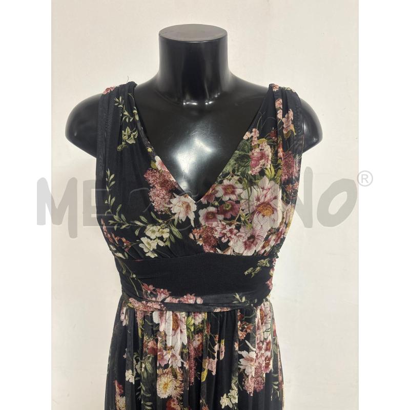 VESTITO DONNA  NERO FIORI  NUNA LIE  | Mercatino dell'Usato Trapani corso mattarella 2
