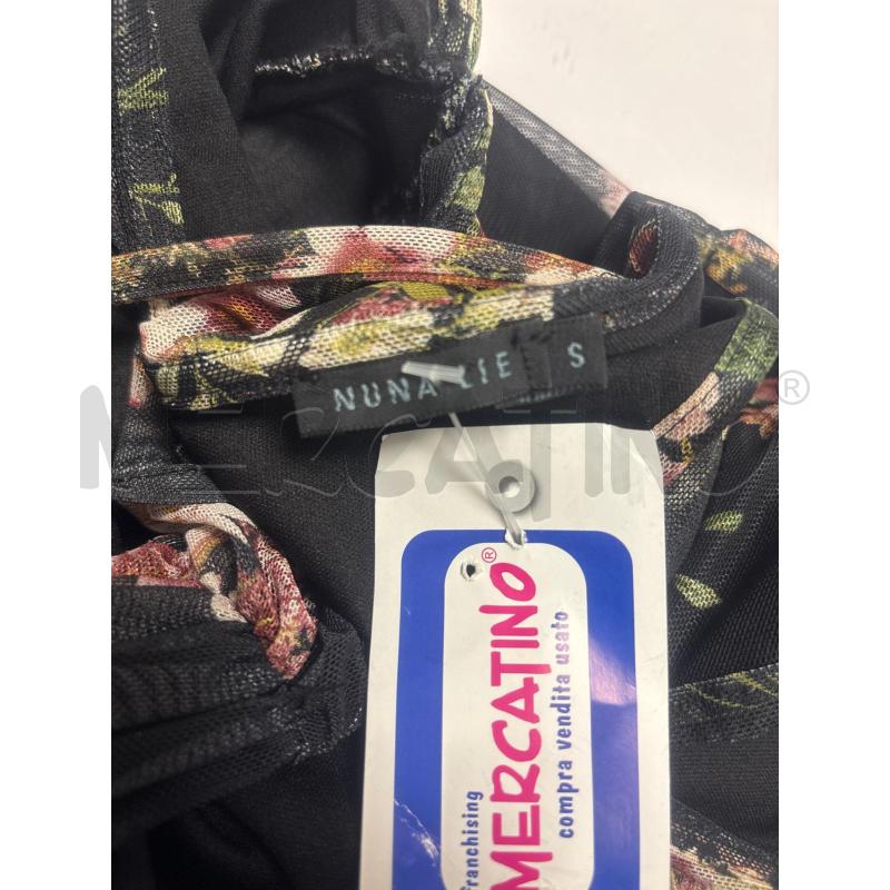 VESTITO DONNA  NERO FIORI  NUNA LIE  | Mercatino dell'Usato Trapani corso mattarella 5