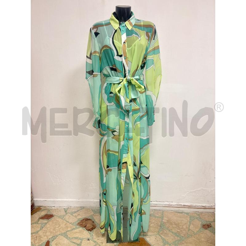 VESTITO DONNA  PINKO VERDE FANTASIA | Mercatino dell'Usato Trapani corso mattarella 1