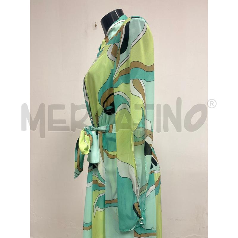 VESTITO DONNA  PINKO VERDE FANTASIA | Mercatino dell'Usato Trapani corso mattarella 3