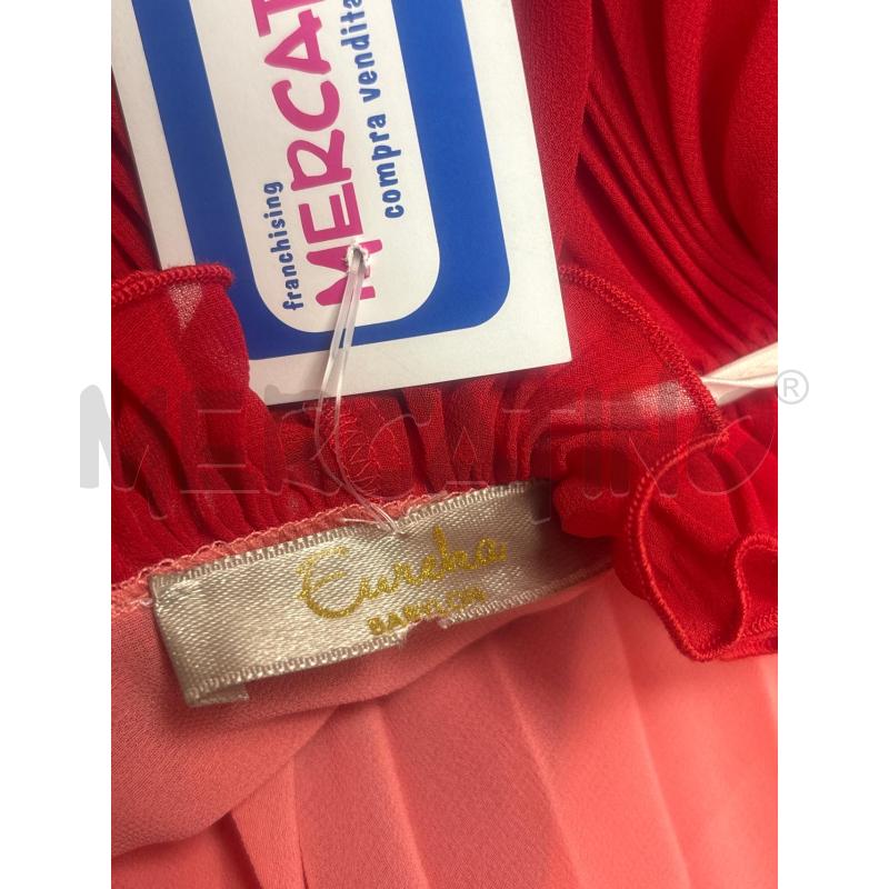 VESTITO DONNA  ROSSO ROSA EURECHA | Mercatino dell'Usato Trapani corso mattarella 4