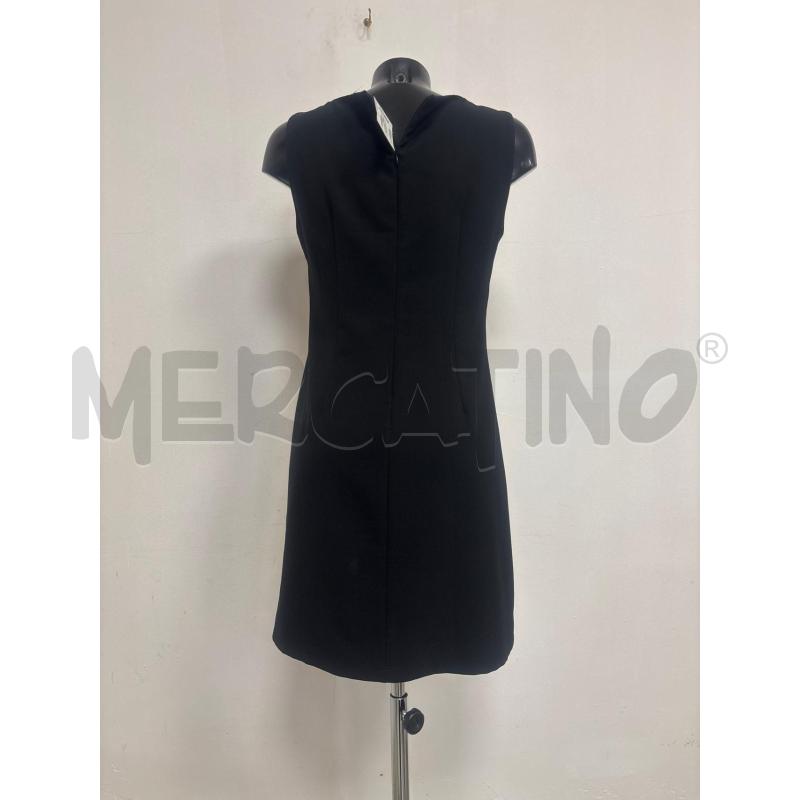 VESTITO DONNA   REBECCA  NERO RIGHE BEIGE  POIS GRANDI  | Mercatino dell'Usato Trapani corso mattarella 3