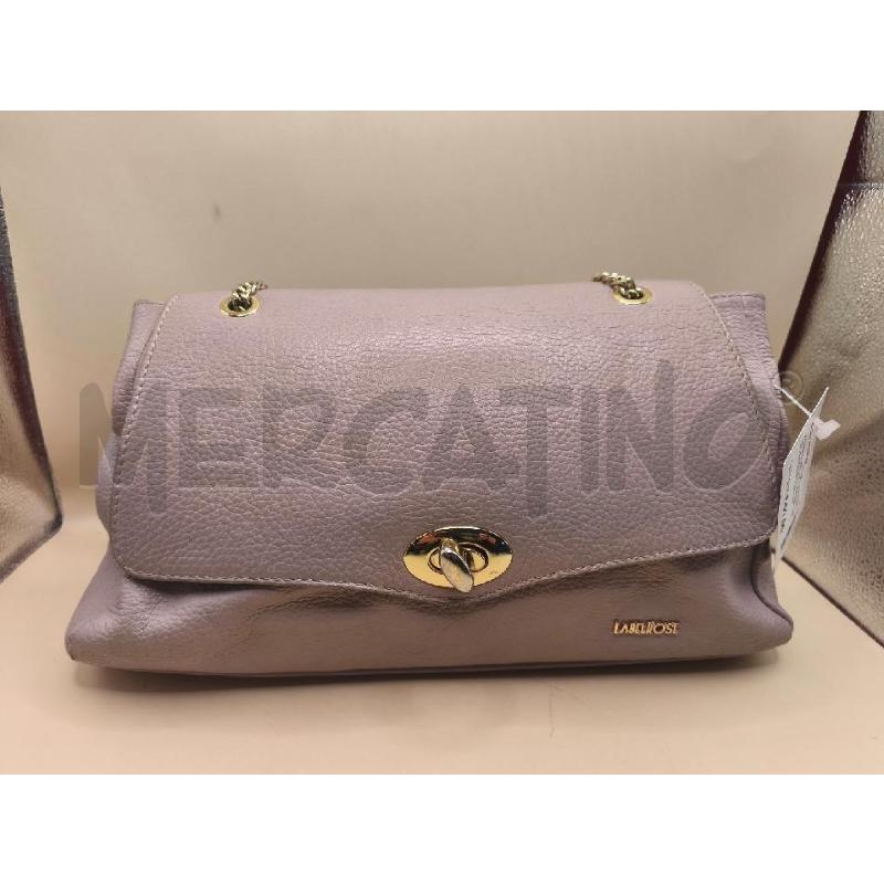 BORSA PELLE DONNA LABEL ROSE ROSA CHIARO  | Mercatino dell'Usato Volpago del montello 1