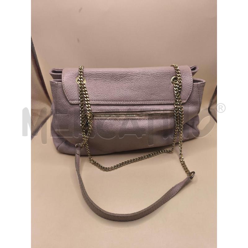 BORSA PELLE DONNA LABEL ROSE ROSA CHIARO  | Mercatino dell'Usato Volpago del montello 3