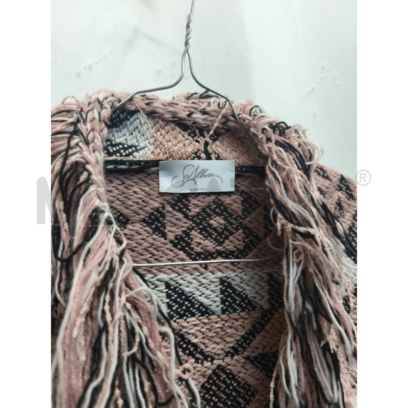 CARDIGAN DONNA SO ALLURE ROSA BIANCO FRANGE  | Mercatino dell'Usato Volpago del montello 2