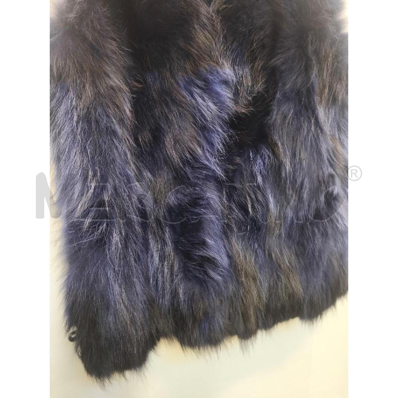 GILET DONNA VERO PELLO ANIMA LATINA BLU  | Mercatino dell'Usato Volpago del montello 3