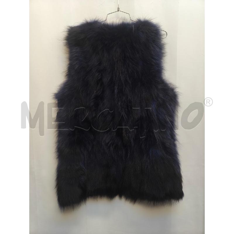 GILET DONNA VERO PELLO ANIMA LATINA BLU  | Mercatino dell'Usato Volpago del montello 4