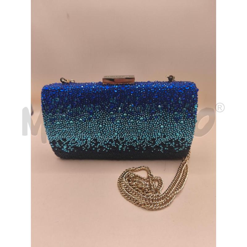 POCHETTE ANNA CECERE BRILLANTINI BLU | Mercatino dell'Usato Volpago del montello 1