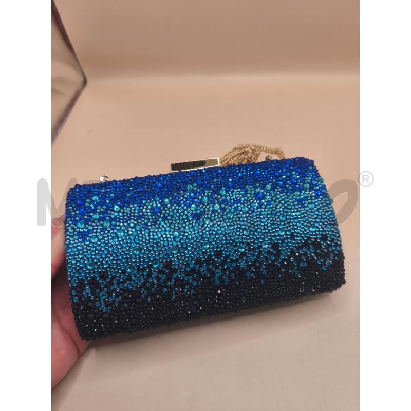 POCHETTE ANNA CECERE BRILLANTINI BLU | Mercatino dell'Usato Volpago del montello 3