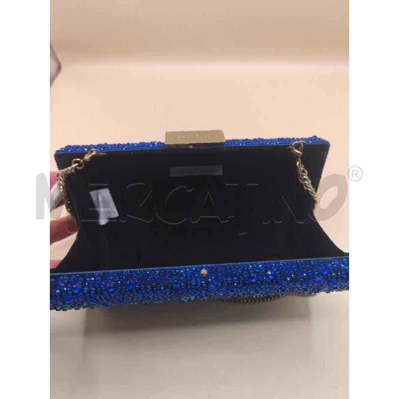 POCHETTE ANNA CECERE BRILLANTINI BLU | Mercatino dell'Usato Volpago del montello 4