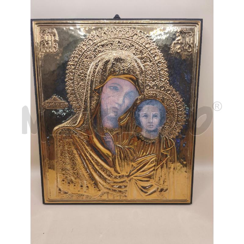 QUADRO ICONA MADONNA CON BAMBINO ARGENTO | Mercatino dell'Usato Volpago del montello 1