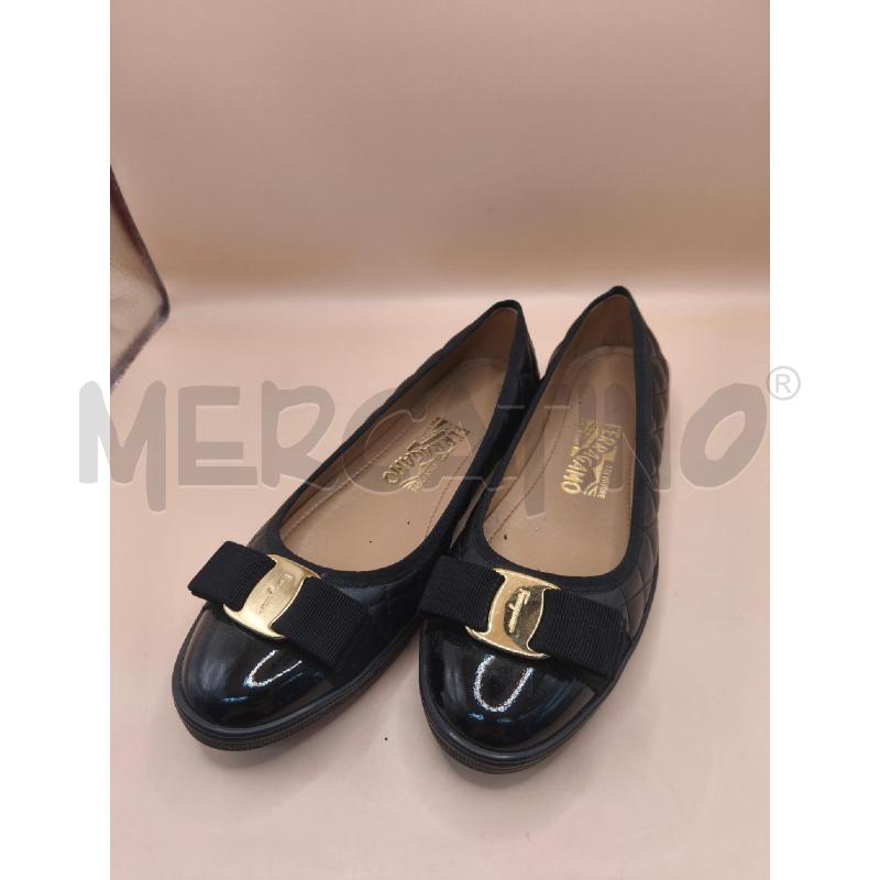 SCARPE DONNA FERRAGAMO NERI | Mercatino dell'Usato Volpago del montello 1
