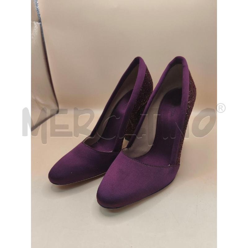 SCARPE TACCHI VIOLA ROSSO GLITER GAMBATTISTA VALLI | Mercatino dell'Usato Volpago del montello 1