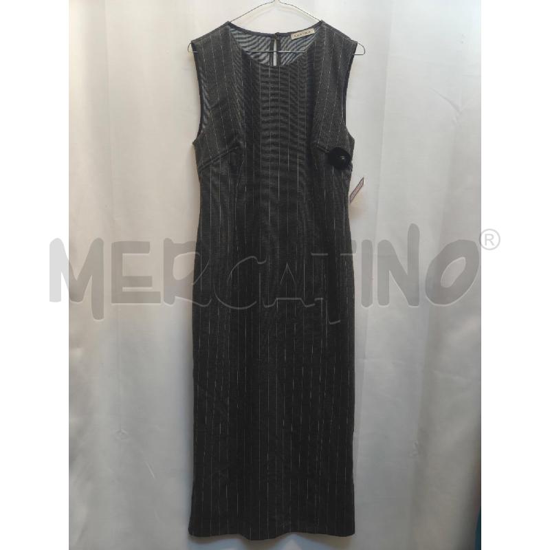 VESTITO DONNA KARTIKA GRIGIO RIGHE  | Mercatino dell'Usato Volpago del montello 1
