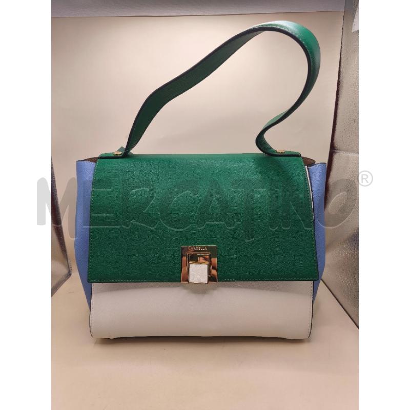 BORSA DONNA MARELLA AZZURRA VERDE BIANCA +RICAMBIO | Mercatino dell'Usato Volpago del montello 1