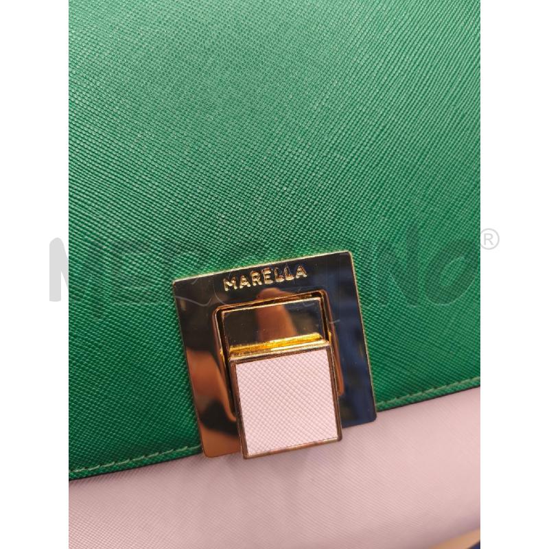 BORSA DONNA MARELLA AZZURRA VERDE BIANCA +RICAMBIO | Mercatino dell'Usato Volpago del montello 4