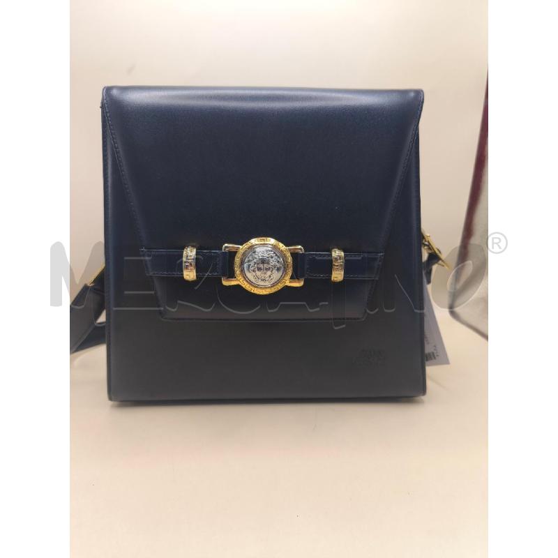 BORSA PELLE GIANNI VERSACE BLU | Mercatino dell'Usato Volpago del montello 1