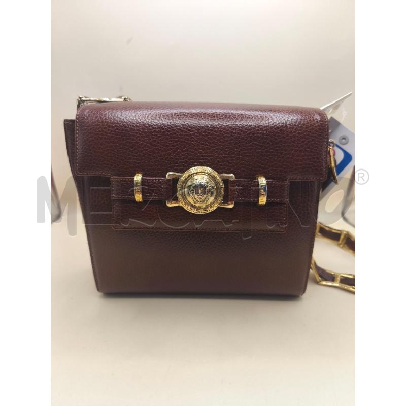 BORSA PELLE GIANNI VERSACE MARRONE  | Mercatino dell'Usato Volpago del montello 1