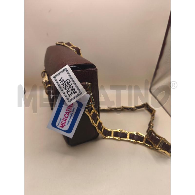 BORSA PELLE GIANNI VERSACE MARRONE  | Mercatino dell'Usato Volpago del montello 2
